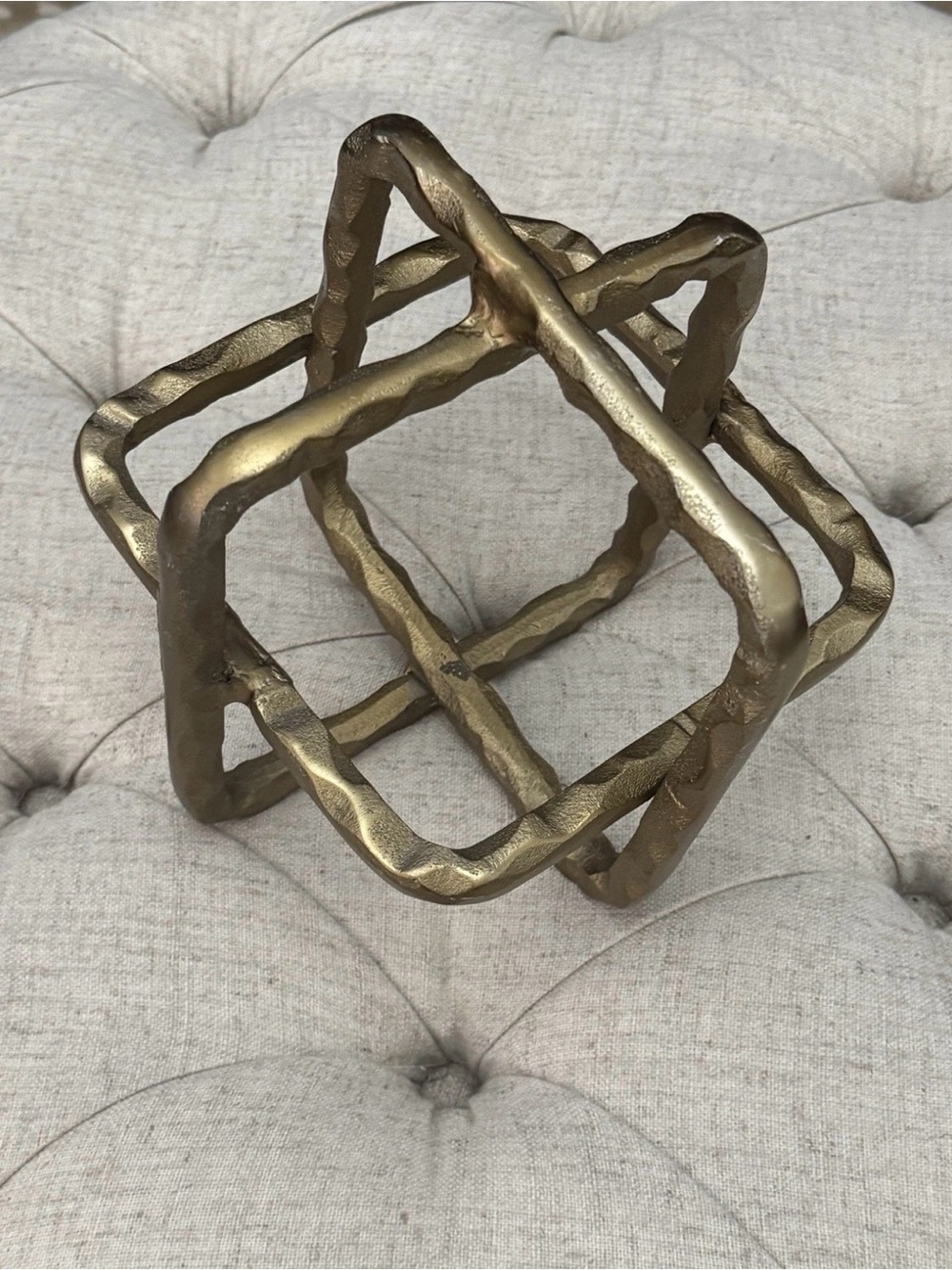 Sagebrook Home DecorativeMetal Sculpture with Geometric Openwork Design